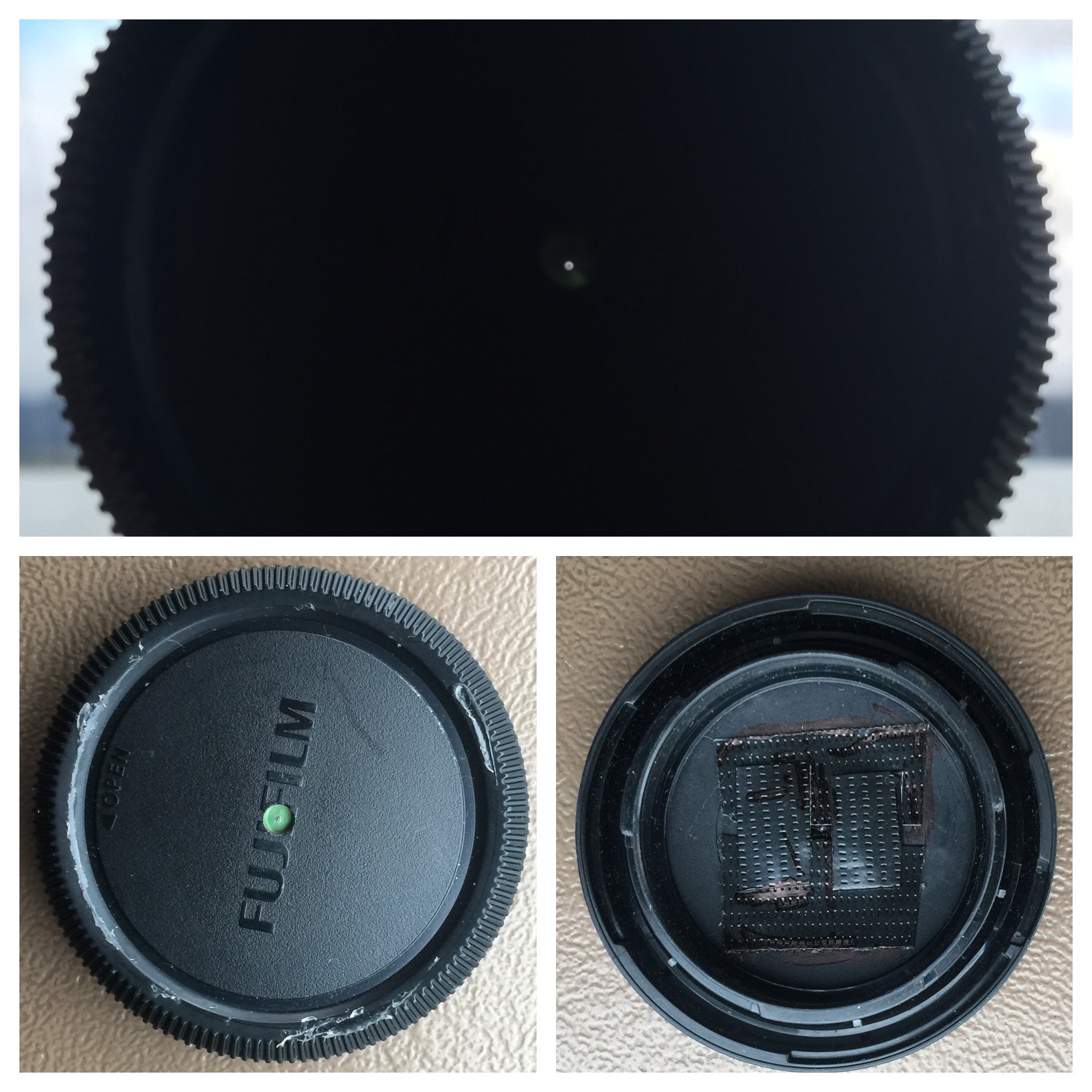 Pinhole cheap lens cap