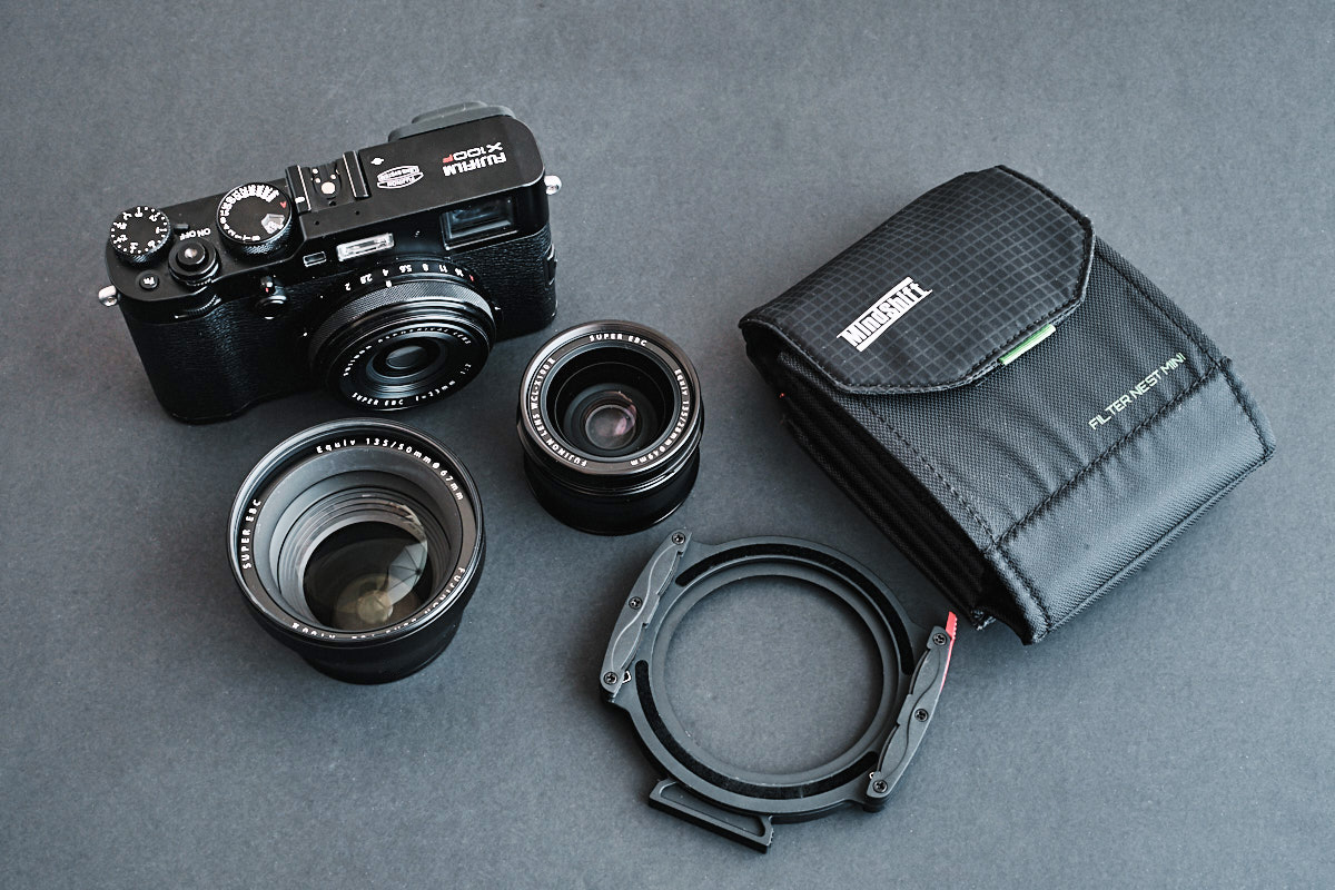 Fujifilm X100F with WCL, TCL, and Haida M7